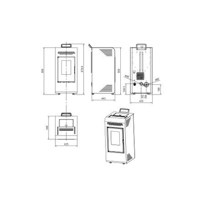 Estufa de pellets VEGA – 10 kW