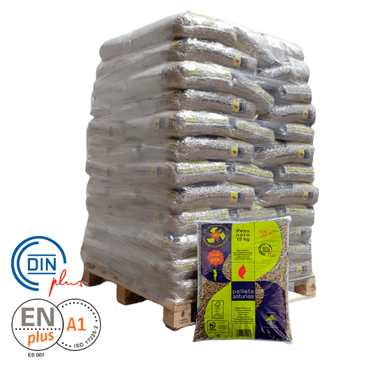 Pellets Asturias – Palé 72 sacos (1.080 kg)