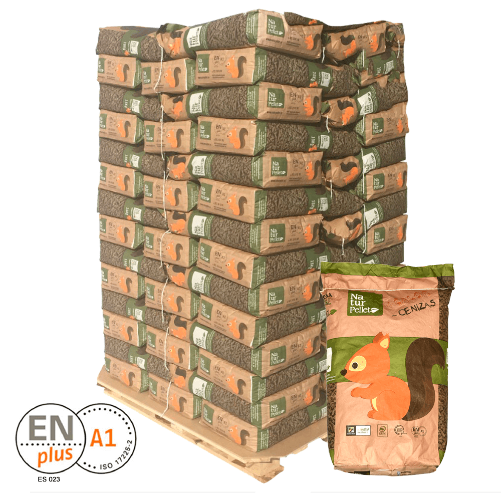 Naturpellet – Palé 70 sacos de 15 kg (1.050 kg)