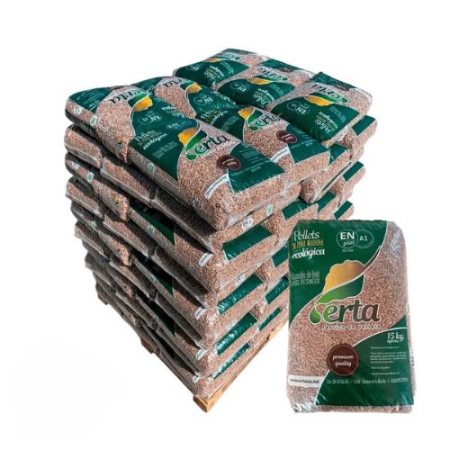 Palé de Pellets 70 sacos (1.050 kg) · formato logístico