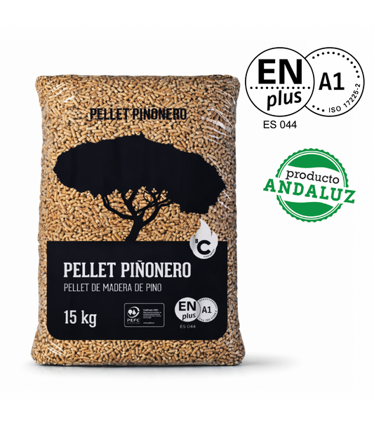 Pellet Premium Piñonero – Palé 42 sacos (630 kg)