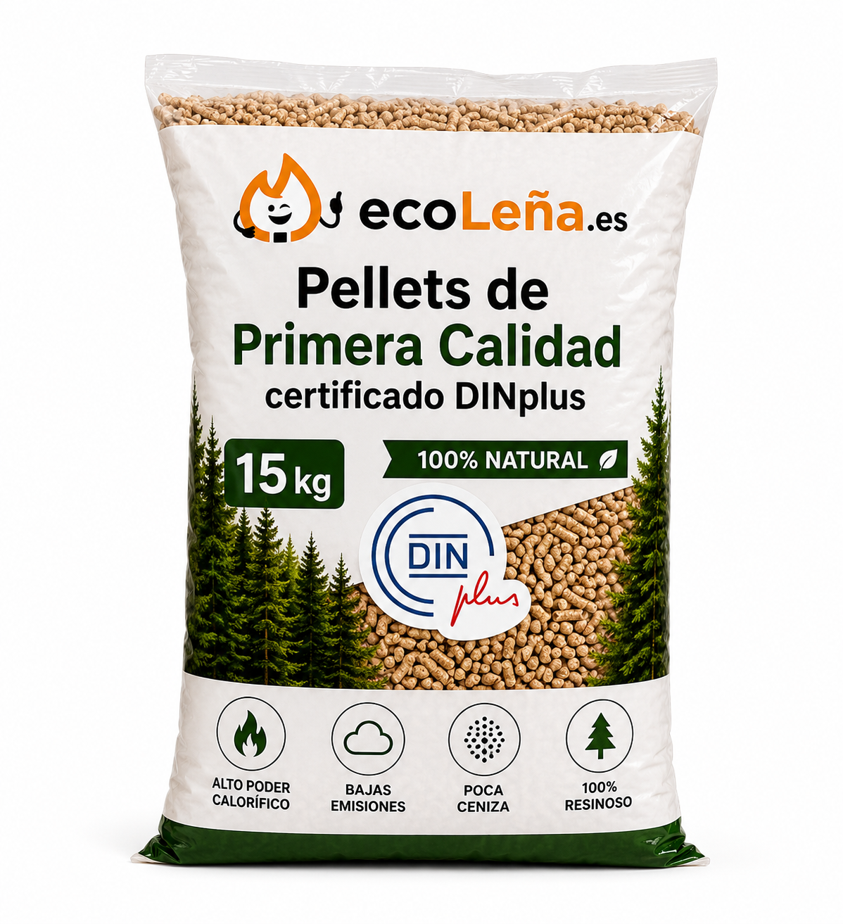 Pellets de Primera Calidad – Palé 70 sacos (1.050 kg)